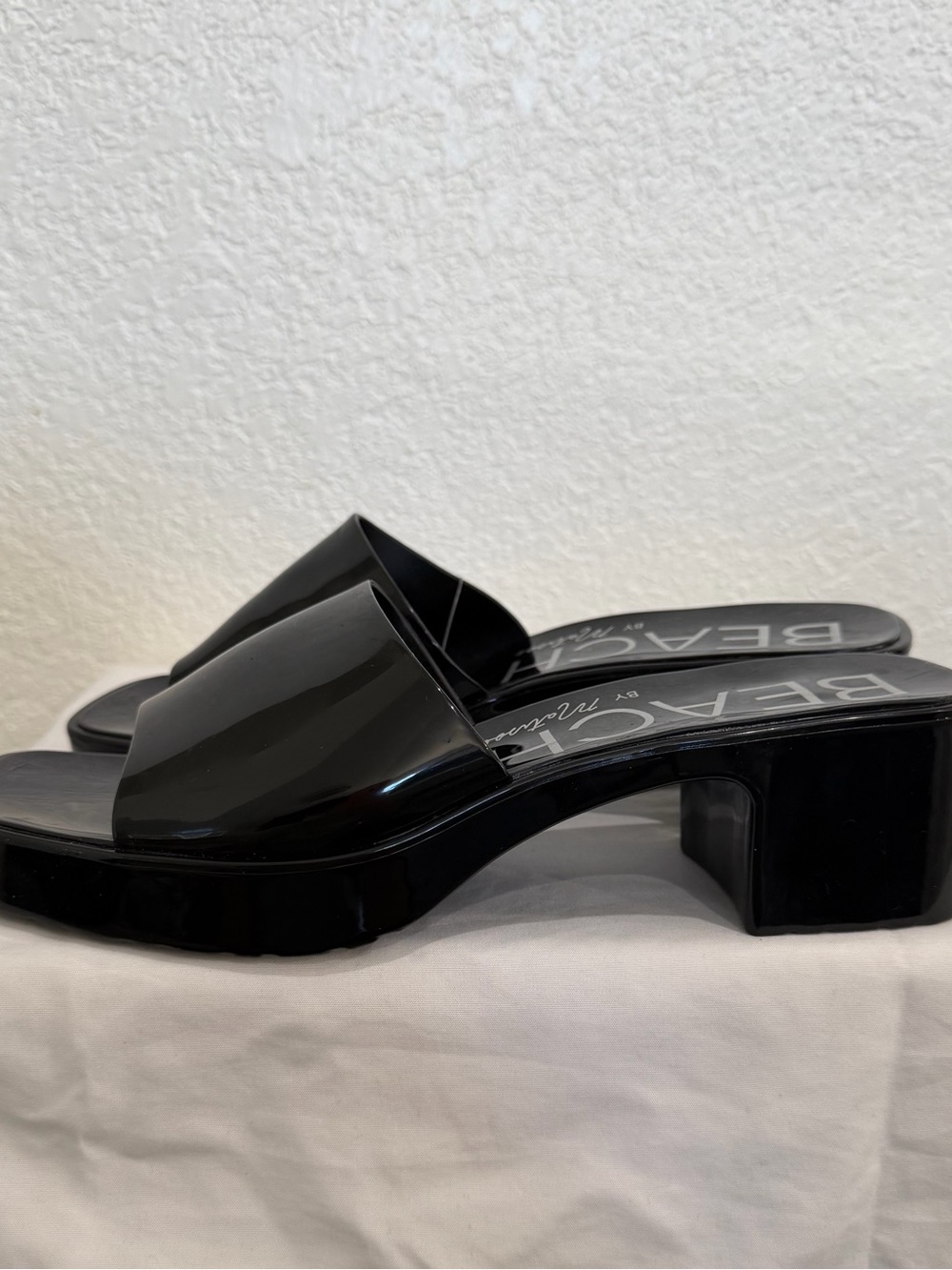 BEACH by Matisse — Black Patent Slide Heels